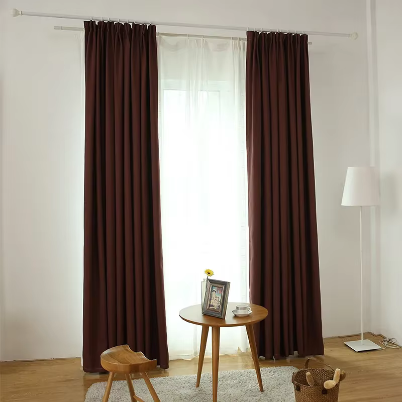 Rideaux en lin et velours épais, pour salon, chambre à coucher, fenêtres simples et modernes, arrièr