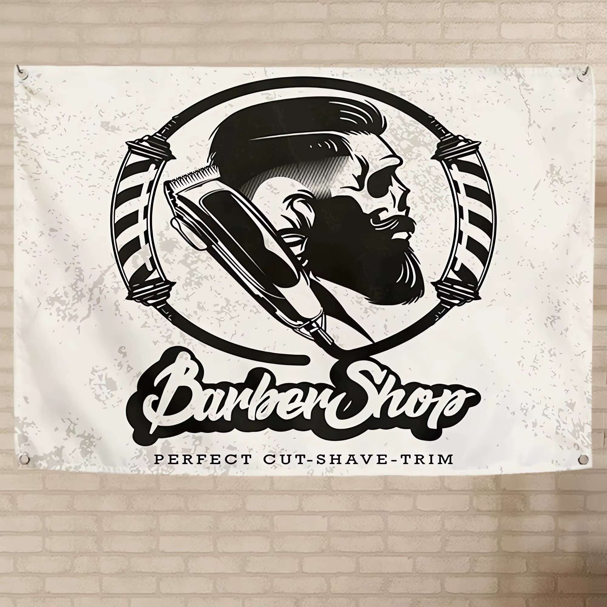 Affiche de tatouage de coiffeur, bannière et drapeau décoratifs pour Salon de coiffure, tapisserie V