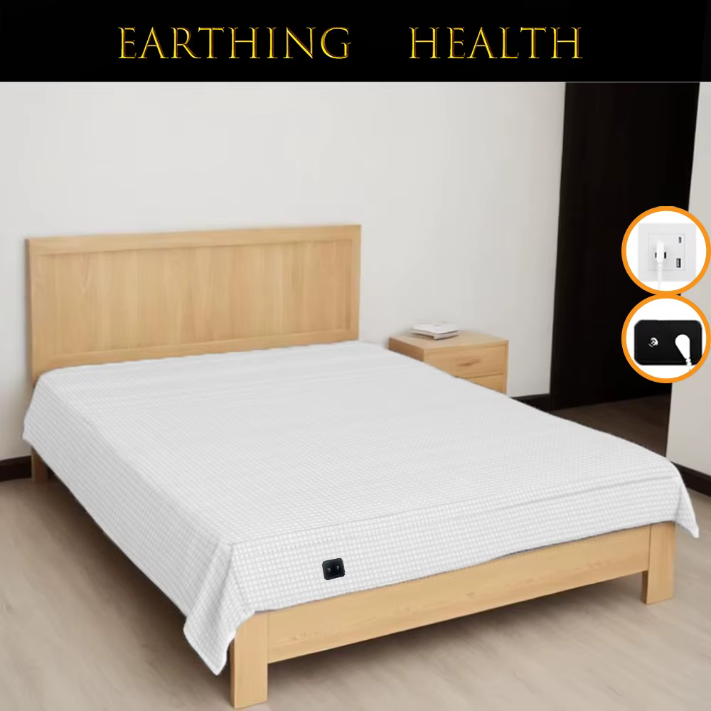 Drap de lit plat en Fiber d'argent 10% avec cordon de mise à la terre, feuille conductrice antistati