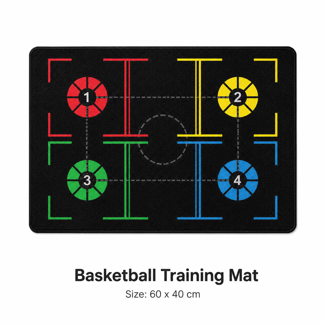 Tapis d'entraînement de basketball + ensemble de ballons silencieux, tailles 3, 5, 7, entraînement e
