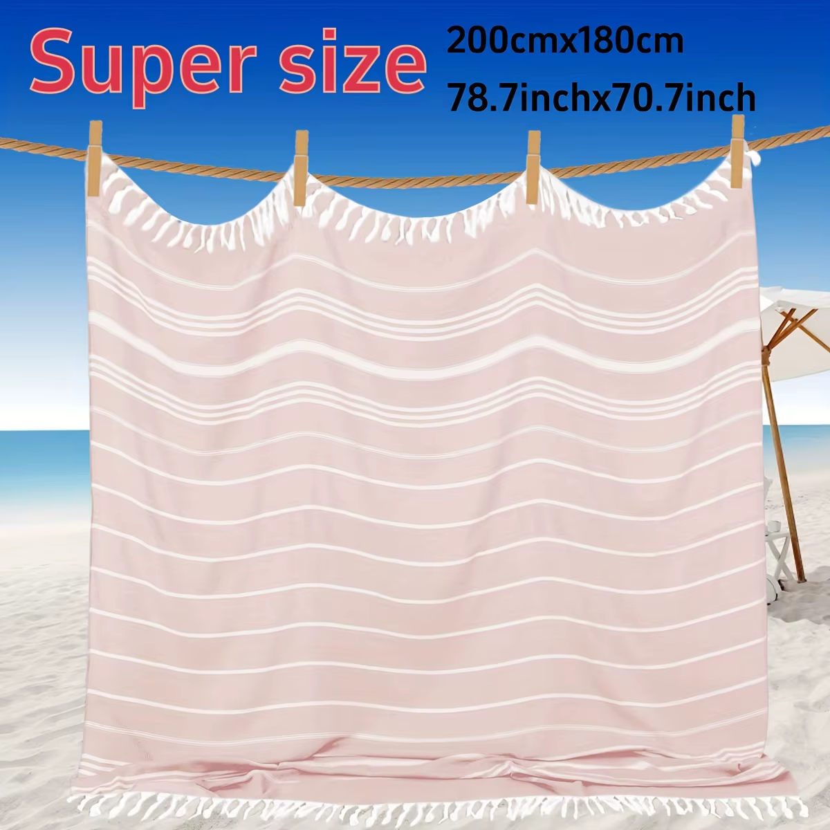 Serviette de plage turque géante, couverture Extra Large, bohème, séchage rapide, douce, fine, compa