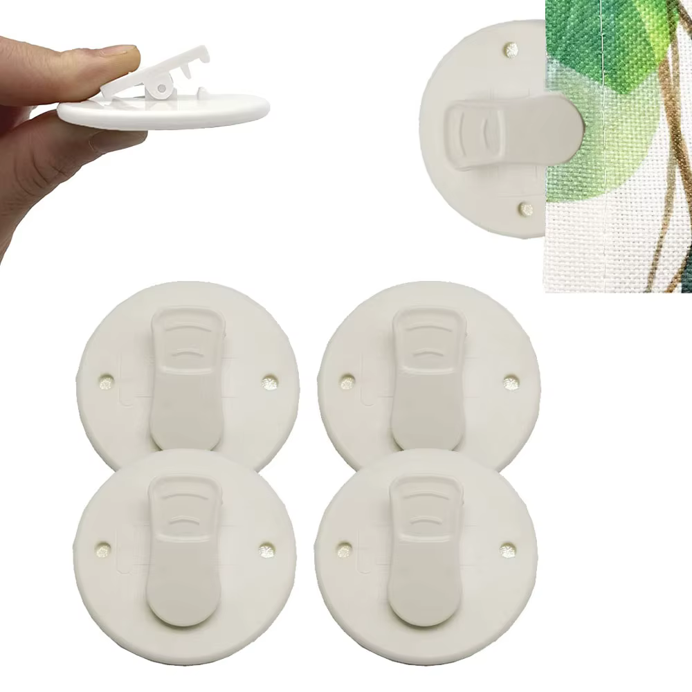 Clips pour rideaux de douche, 4 pièces, coupe-vent, protection contre les éclaboussures, Clips pour 