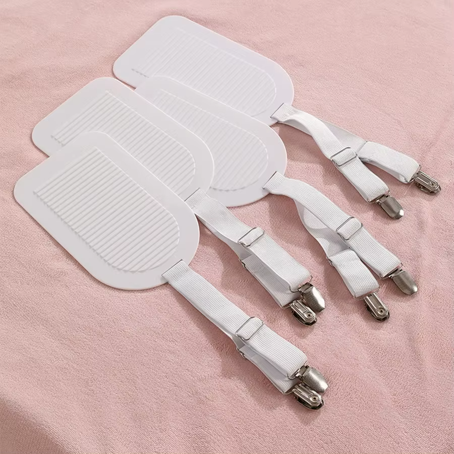 Attaches de drap de lit réglables, lot de 4 sangles élastiques pour draps-housses, attaches pour la 