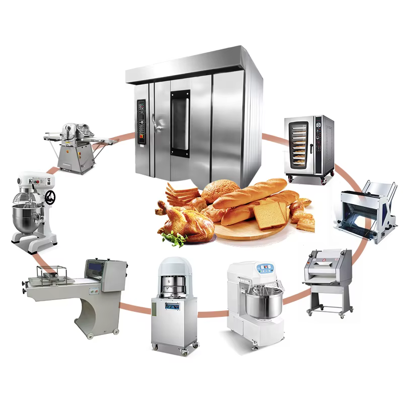 Four à rôtisserie au gaz commercial sur mesure, état neuf, pour équipement de cuisine complet, idéal