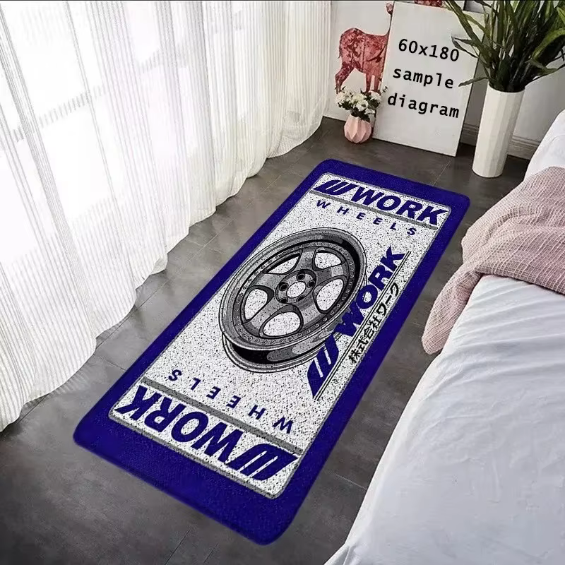 Tapis d'entrée Work Wheel Hub - Tapis antidérapant pour chambre, couloir, cuisine, coffre de voiture