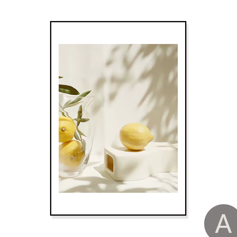 Affiches murales sur toile Paysage Citronné, Impressions décoratives modernes pour la maison, Tablea