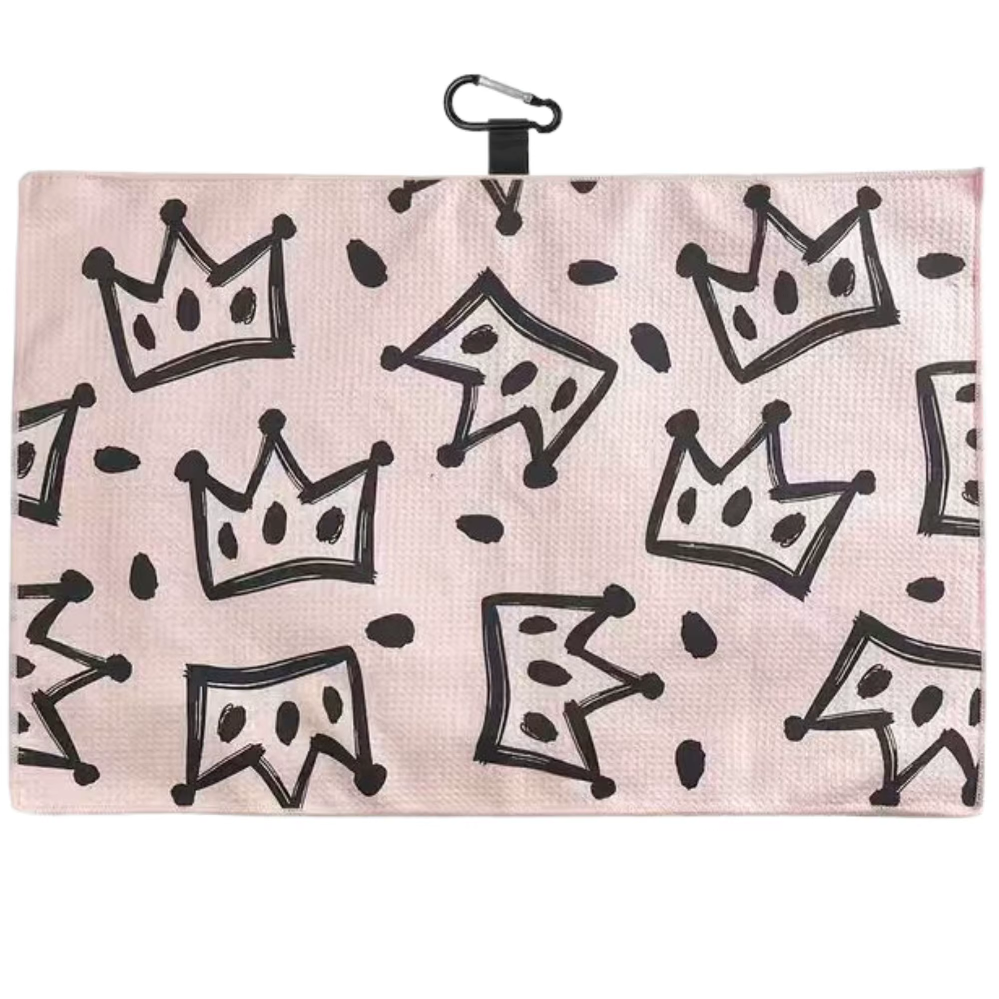 Serviette de golf couronne à la mode, grande taille 40x60 cm, tissu gaufré super absorbant à séchage