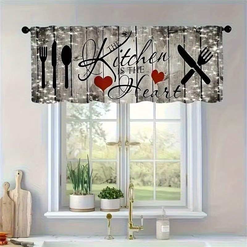 VIKAMA 1/2 pièces ferme cuisine rideaux facile à installer tiges poches salon chambre Café rideaux d