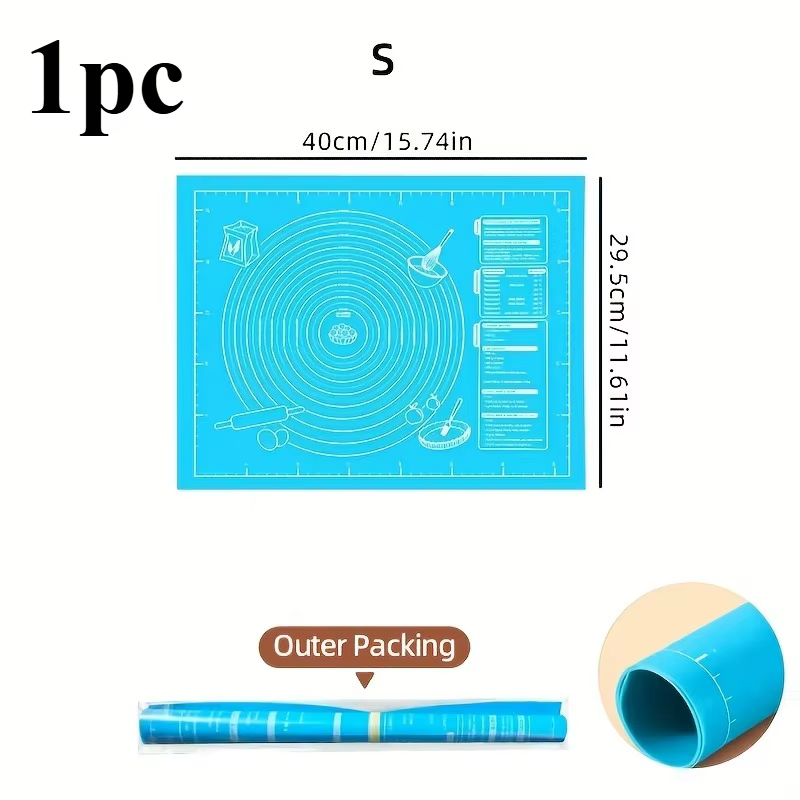 Tapis à pâtisserie épaissi, tapis de cuisson réutilisable, tapis à pâtisserie multifonctionnel antia