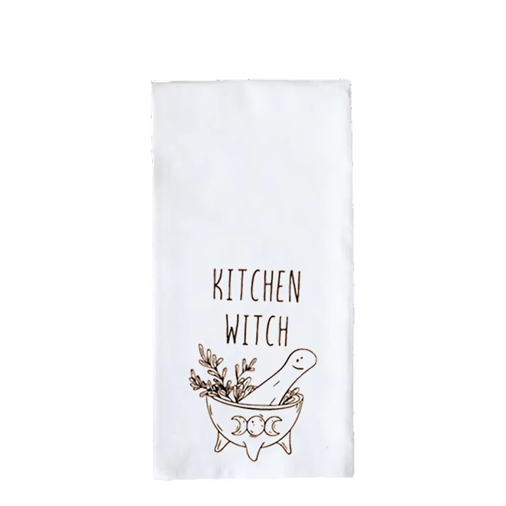 Serviettes au sac à farine, serviette de thé d'halloween, pendaison de crémaillère, hôtesse de cuisi