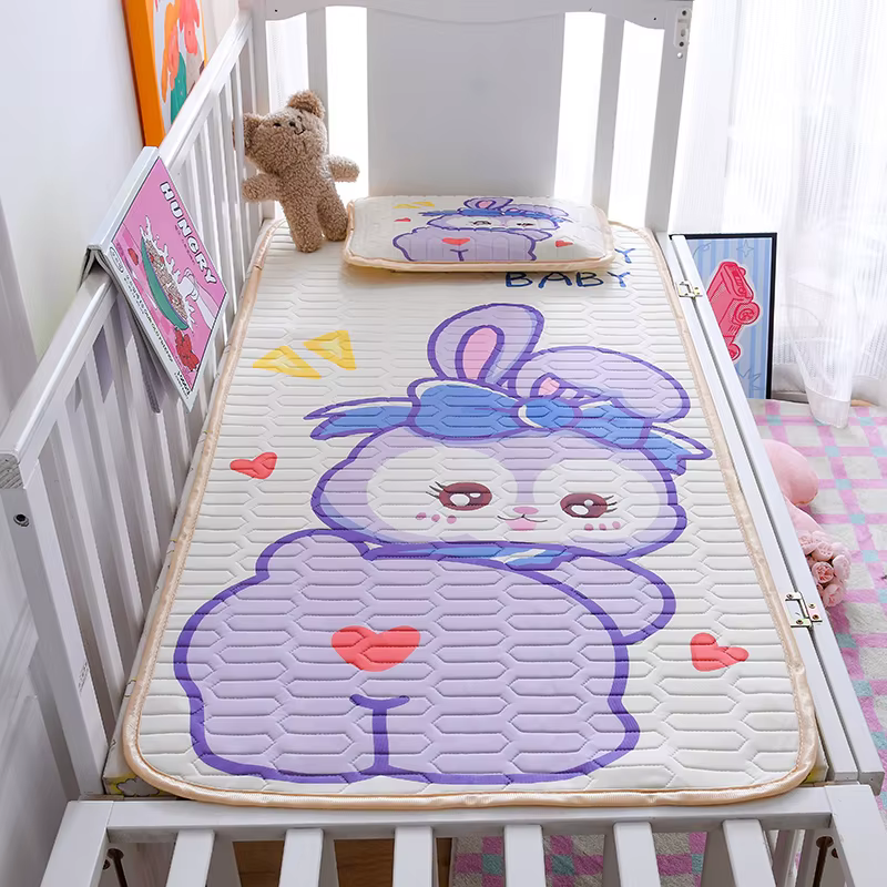 Kit de matelas pour lit bébé, drap de couchage en fibre de latex viscose pour enfants, couvre-lit de