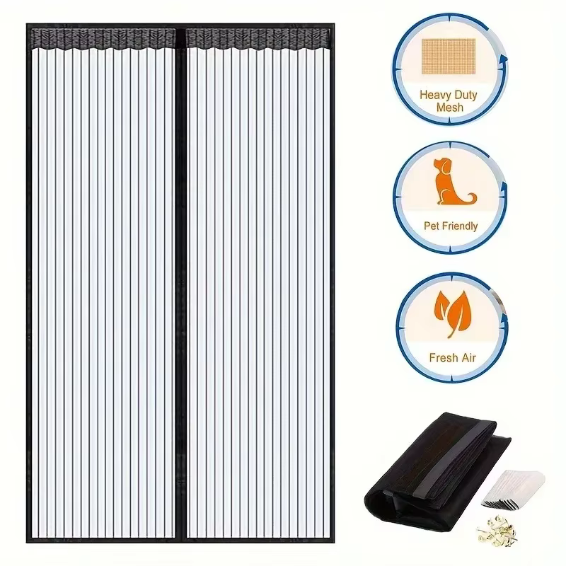 Moustiquaire magnétique anti-moustiques pour fenêtre, rideau de ventilation domestique à fermeture a