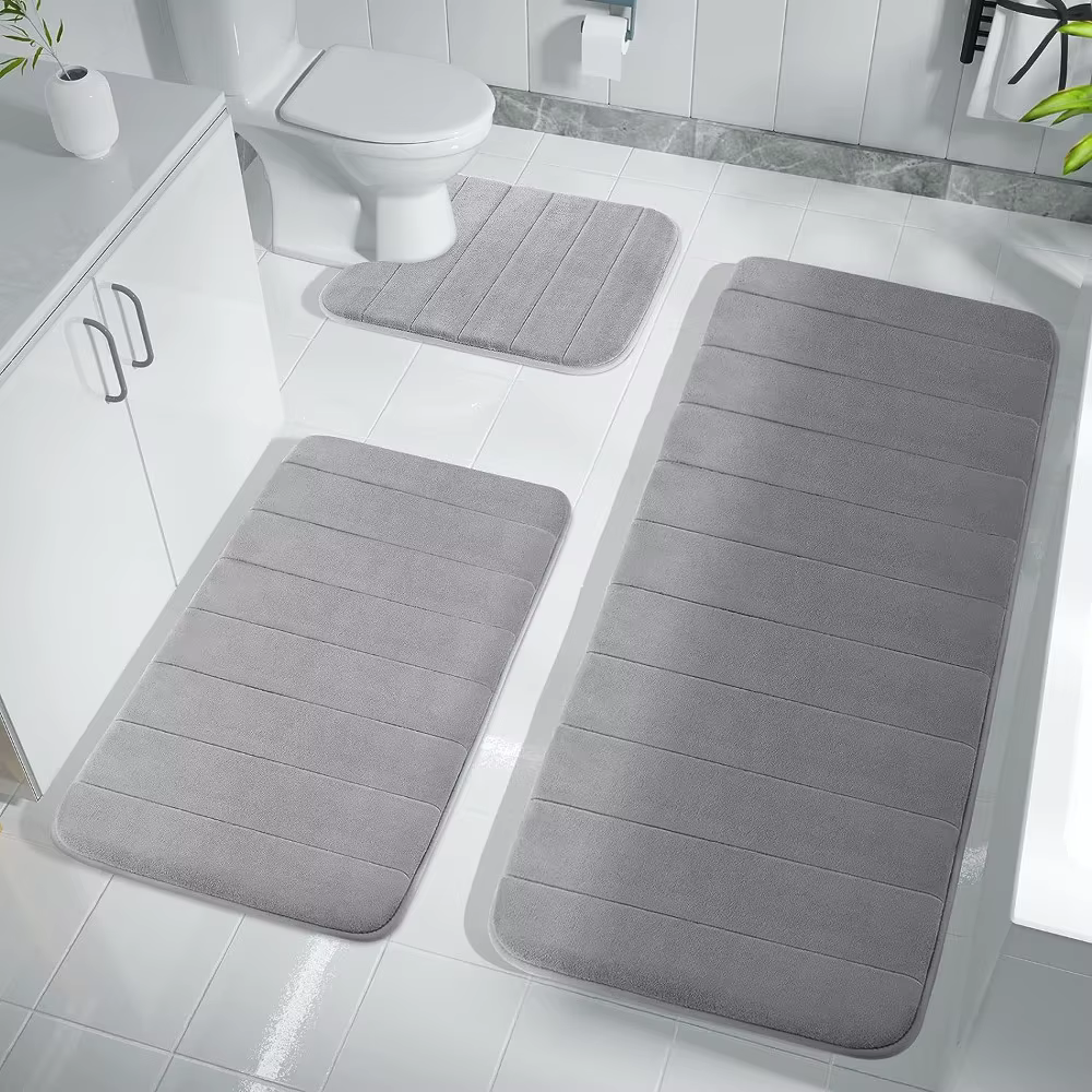 Tapis de bain Super absorbant en mousse à mémoire de forme, antidérapant, pour salle de bain, sol la