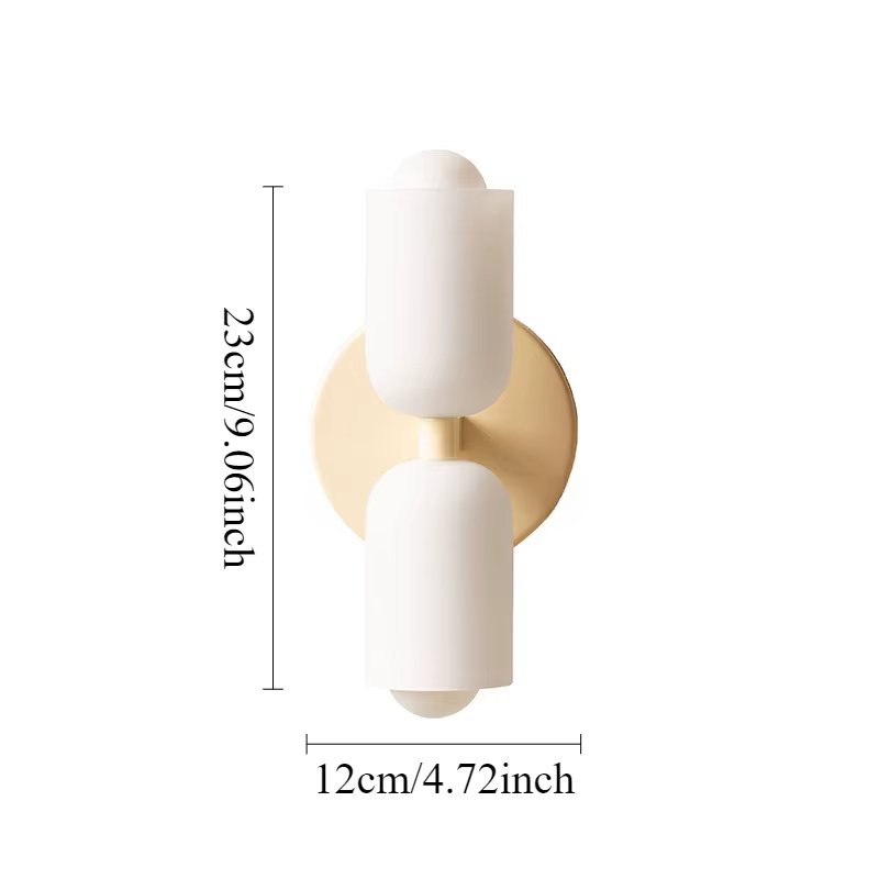 Simple Macron applique abat-jour en verre chambre chevet salle à manger nordique minimaliste moderne