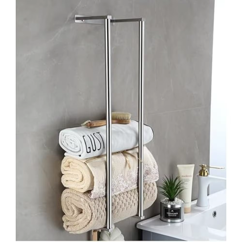 Porte-serviettes de salle de bain pour serviettes roulées, support de rangement mural pour l'organis