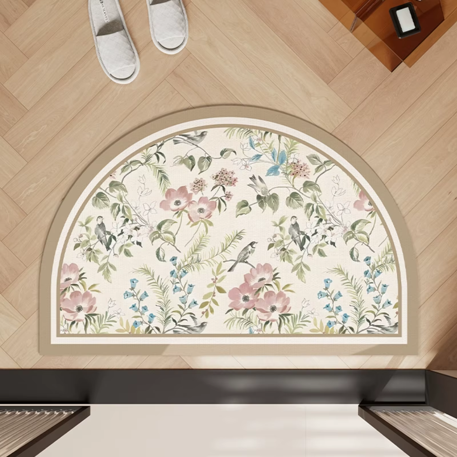 Tapis de sol antidérapant en caoutchouc pour salle de bain, tapis de sol absorbant l'eau et à séchag