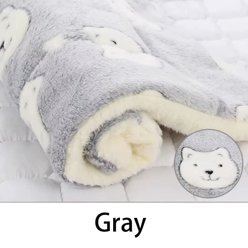 Tapis de couchage en flanelle pour animaux de compagnie, lit pour chien, lit pour chat, chiot, canap