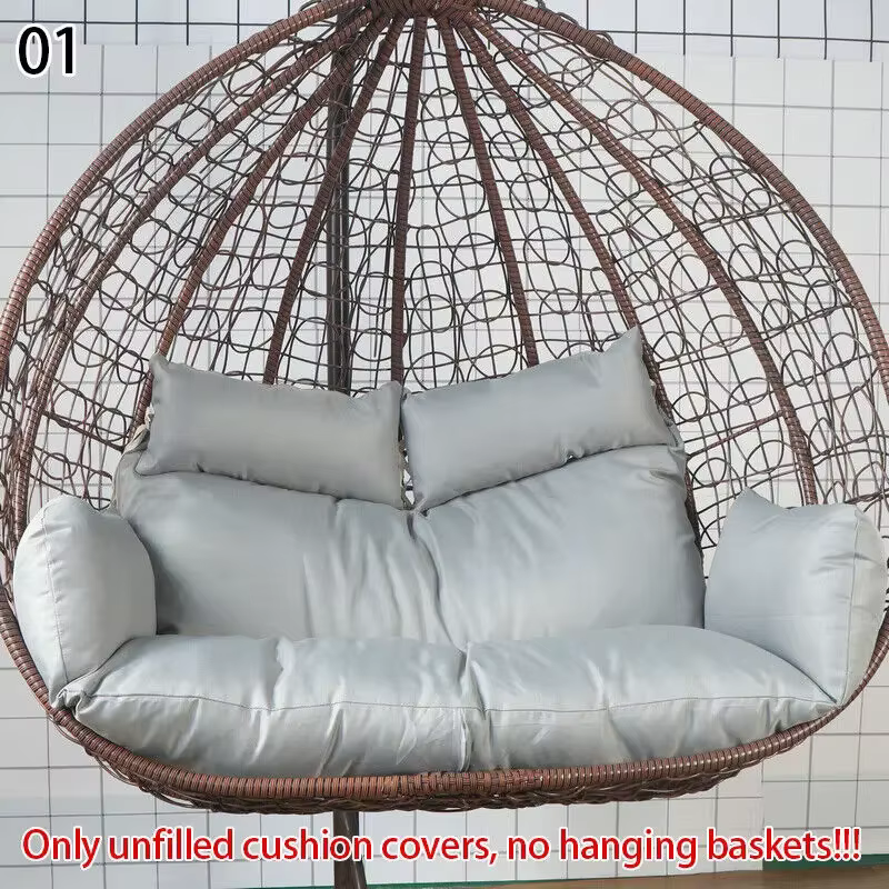 Juste de coussin de chaise double face, hamac, coussins de chaise, coussin de panier, siège de balan