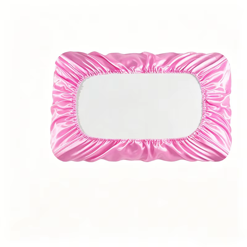 Taies d'oreiller décoratives en satin pour la protection des cheveux, housses de coussin à bande éla