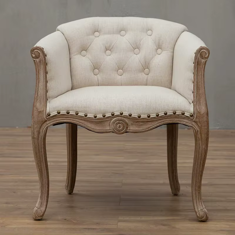 Loisirs, bois massif, antique, bureau, style européen, hôtel, chaise de salle à manger, style améric
