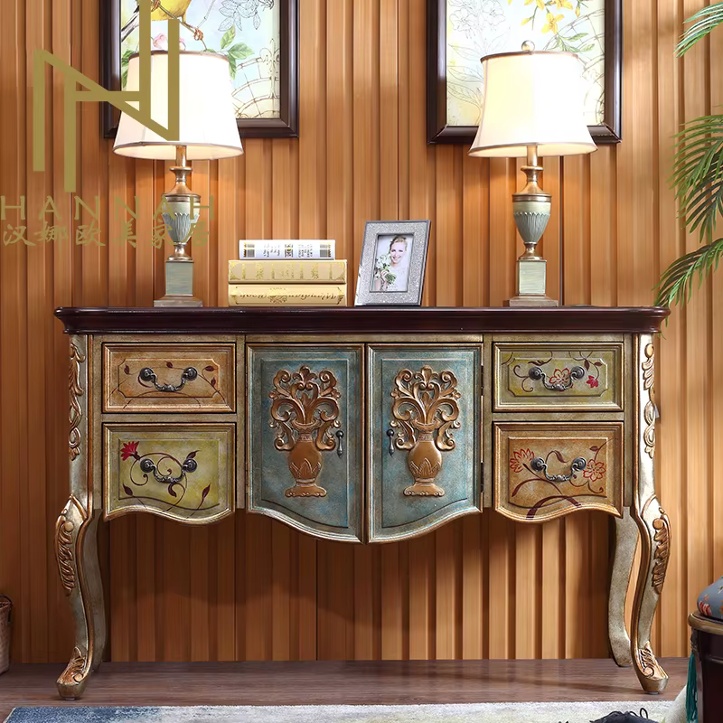Armoires de salon de luxe Vintage, rangement de beauté classique de qualité supérieure, meubles de s