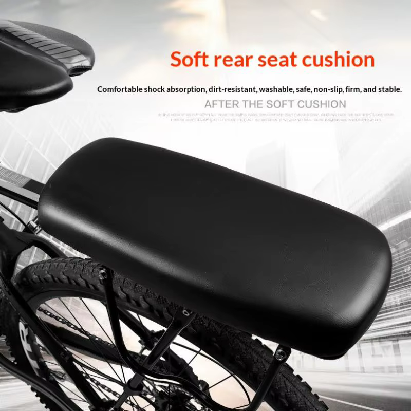 Coussin de siège arrière de vélo en cuir PU souple pour VTT, avec siège enfant intégré pour le cycli