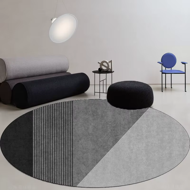 Tapis rond moderne minimaliste doux pour salon chambre salle d'étude décor tapis de sol antidérapant