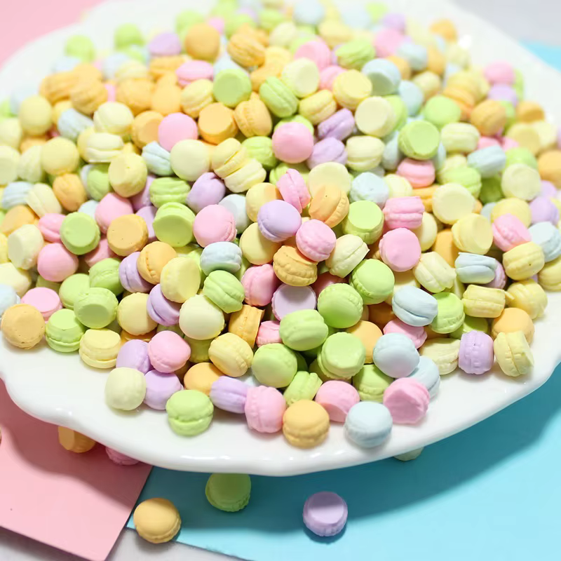 10 pièces/ensemble 1:12 maison de poupée Miniature Macaron nourriture Dessert thé Snack cuisine déco