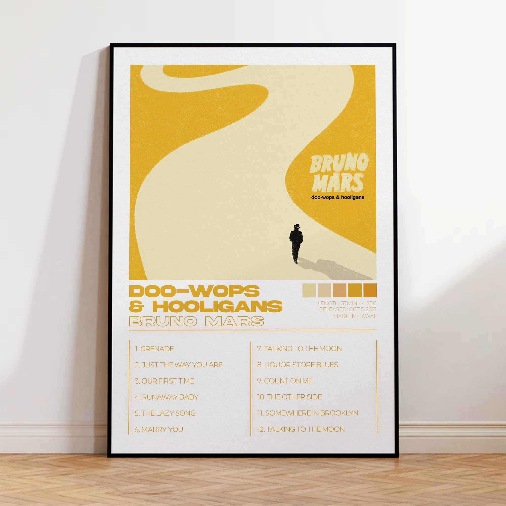 Albums d'art moderne Bruno Grain, couverture de musique, chansons, art mural de rap, peinture sur to