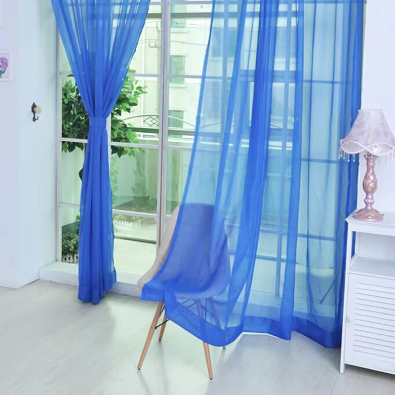 Rideaux de fenêtre transparents, décoration de maison, écrans en Tulle, gaze de verre de mariage, pa