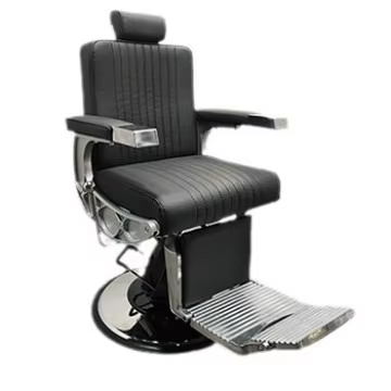 Chaise de barbier à tête d'huile rétro moderne pour Salon de coiffure, grande chaise en métal PU ave