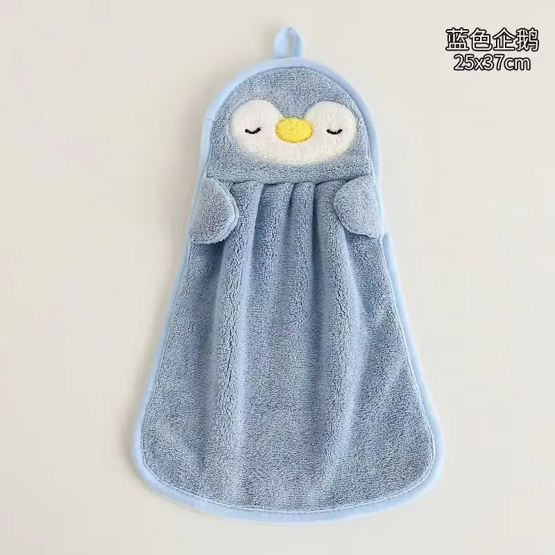 Serviette de toilette suspendue au design adorable en forme de canard, en microfibre hautement absor