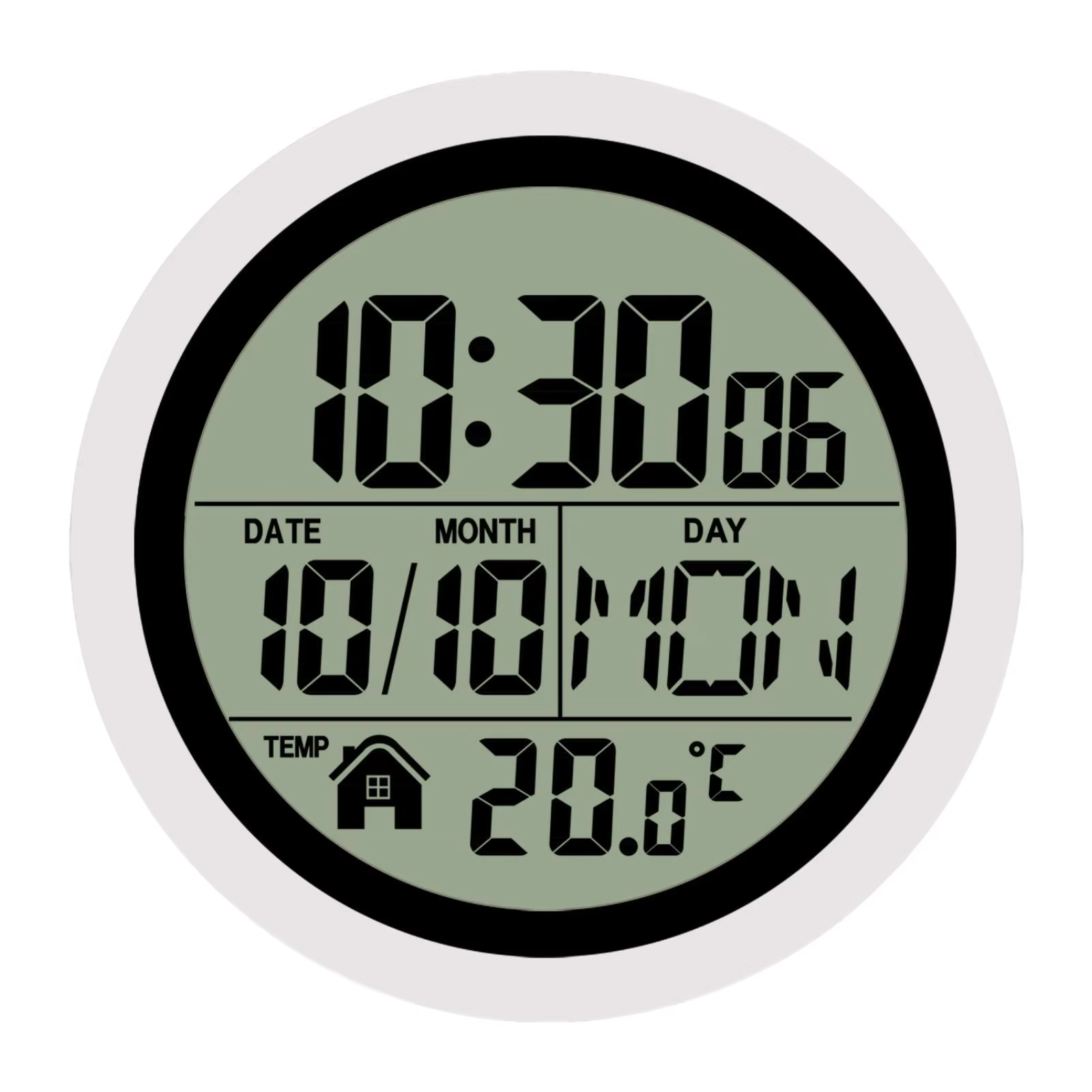 Horloge de douche numérique, 1 pièce, facile à utiliser, moderne, facile à lire, salle de bain, étan