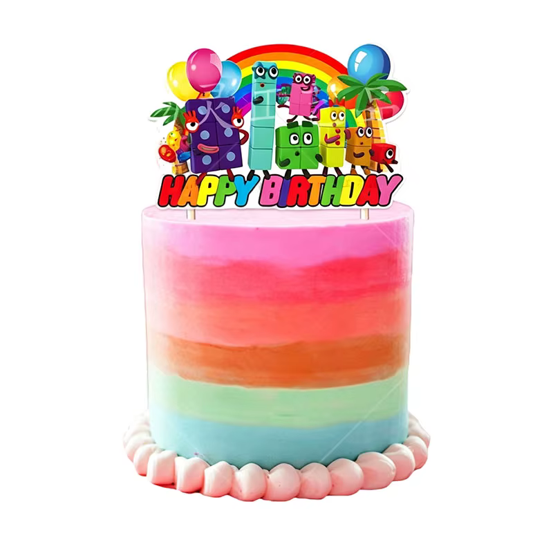 Décoration de fête d'anniversaire à thème dessin animé, vaisselle jetable en papier, ensemble de bal