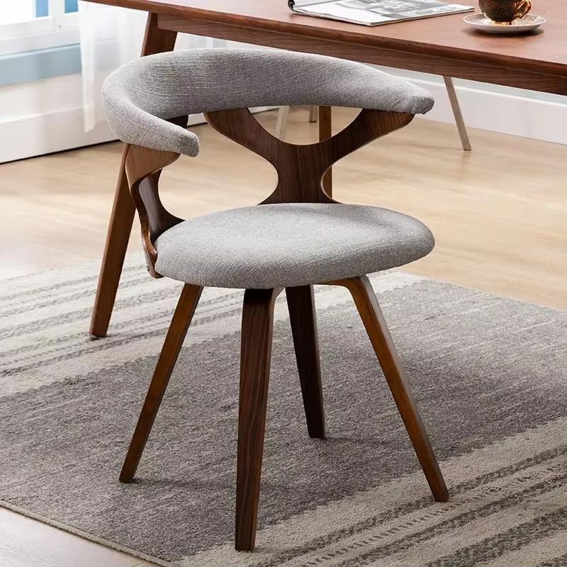 Chaise de bureau rotative pour étudiants, chaise de salle à manger en bois massif, chaises d'étude, 
