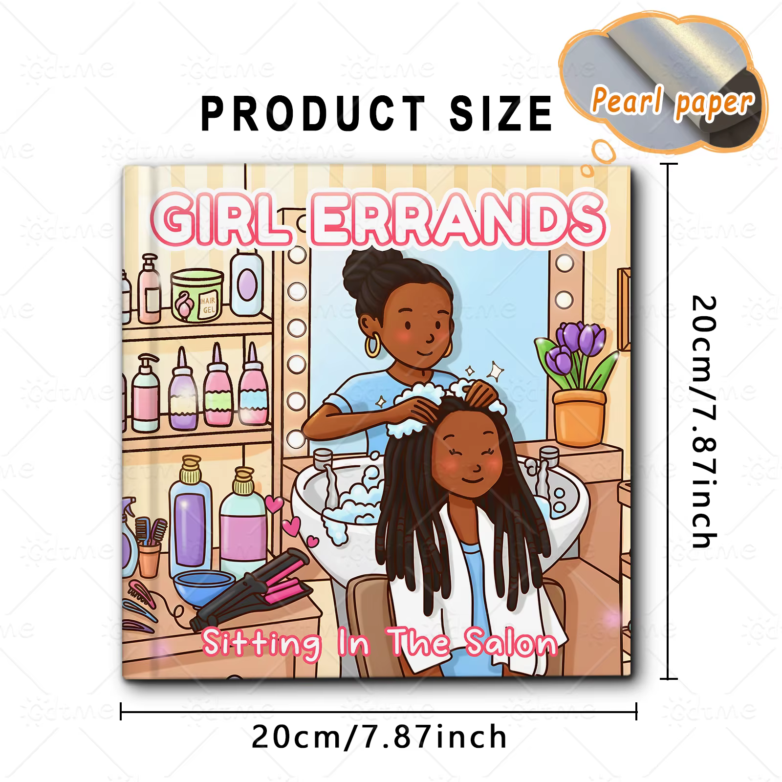    GIRL ERRANDS assis dans le salon, livre de coloriage audacieux et facile pour adultes, livre de 