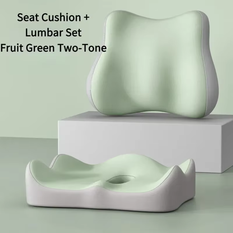 Coussin ergonomique en mousse à mémoire de forme pour le coccyx, 2 pièces, design incurvé pour soula