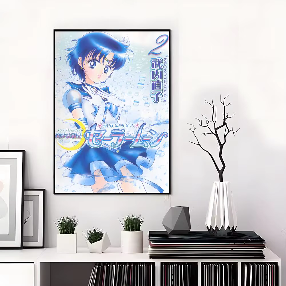 Affiche S-Sailor Moon, autocollants haute définition, adaptés à la chambre à coucher, au salon, à la