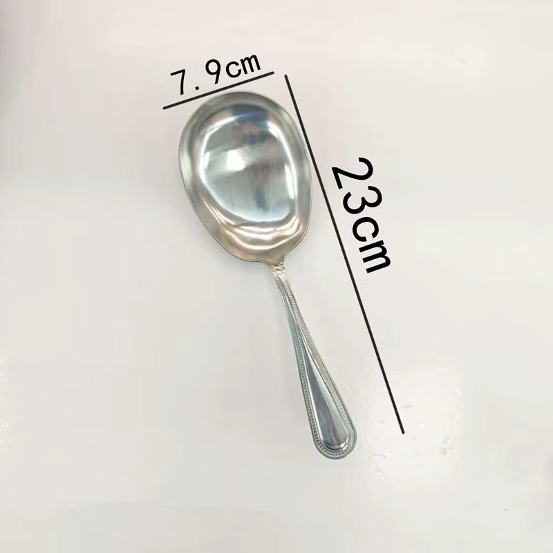 Cuillère à soupe en acier inoxydable, cuillère à riz, cuillère de partage domestique pour servir le 