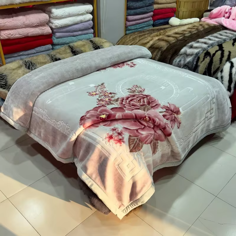 Couvertures lestées épaisses pour lits, couette en peluche double face, couverture Raschel, hiver, a