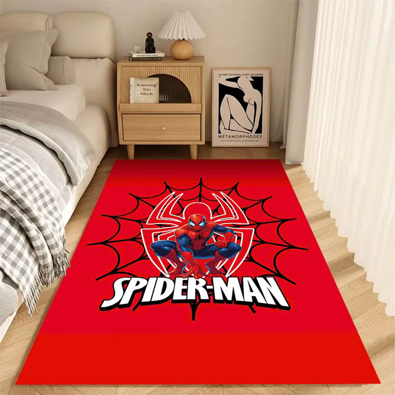 Tapis personnalisable Spider-Man : Wall-Crawler, grand tapis de sol antidérapant et lavable, idéal p