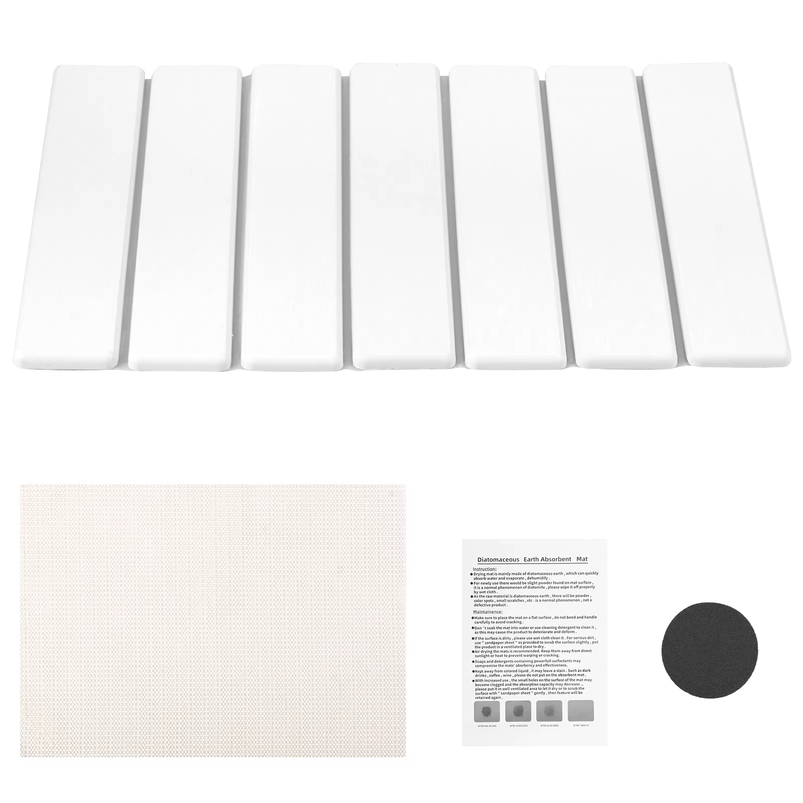 Tampon de séchage de cuisine, tampon de séchage de pierre pliable, antidérapant et absorbant, tampon