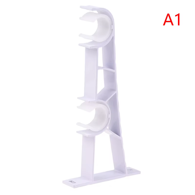 Fixateur de tringle à rideau en métal, 1 pièce, Double support, crochet de support de tringle à ride