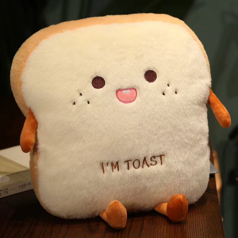 Coussin en peluche de simulation JxToast, oreiller en tranches JxFood, canapé, chaise, coussin de si