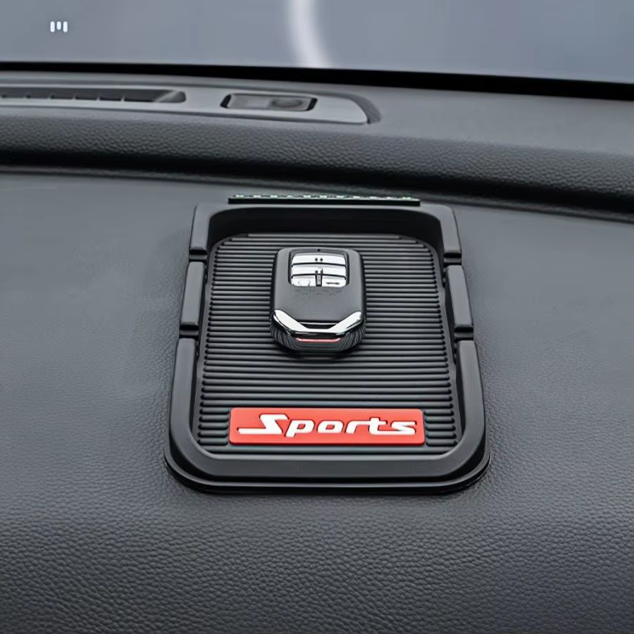 Tapis antidérapant de style sportif pour console centrale de voiture avec panneau de stationnement d