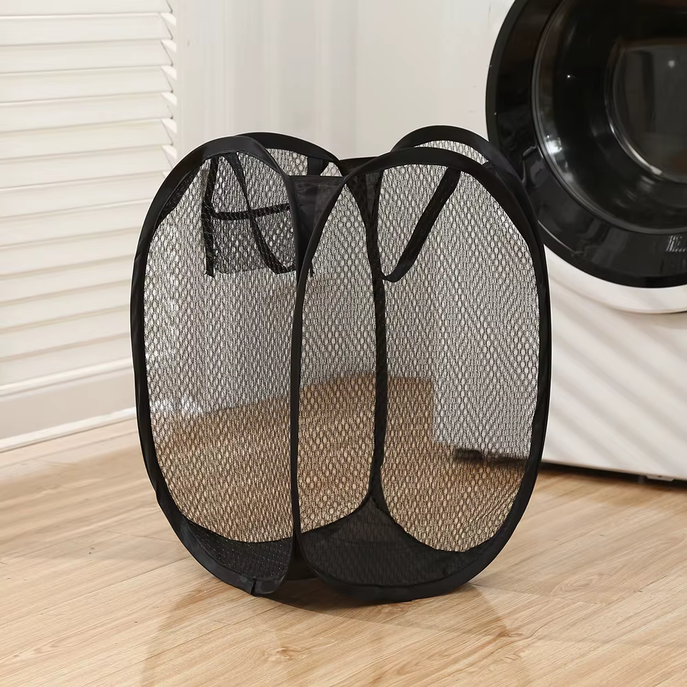 Panier à linge pliable en maille, panier à linge portable pratique pour laver et ranger les vêtement