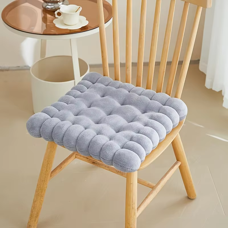 Grand coussin en peluche en forme de biscuit, coussin de siège créatif et doux, coussin décoratif en