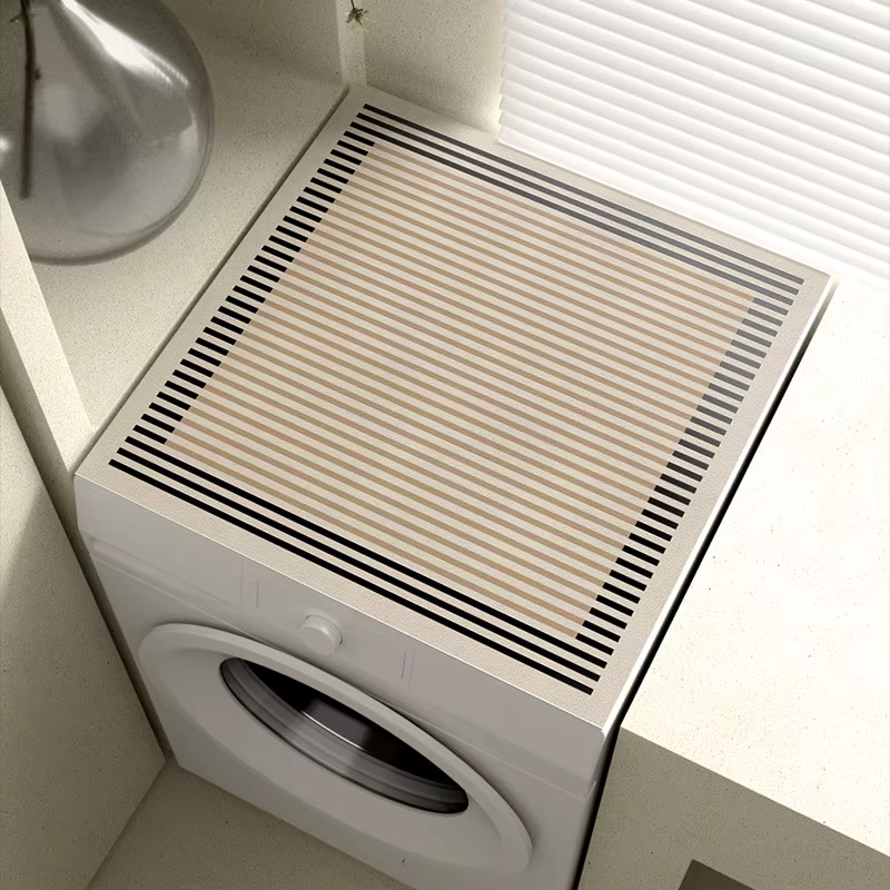 Tapis anti-poussière pour machine à laver de style Wabi-Sabi, tapis absorbant et facile à nettoyer p