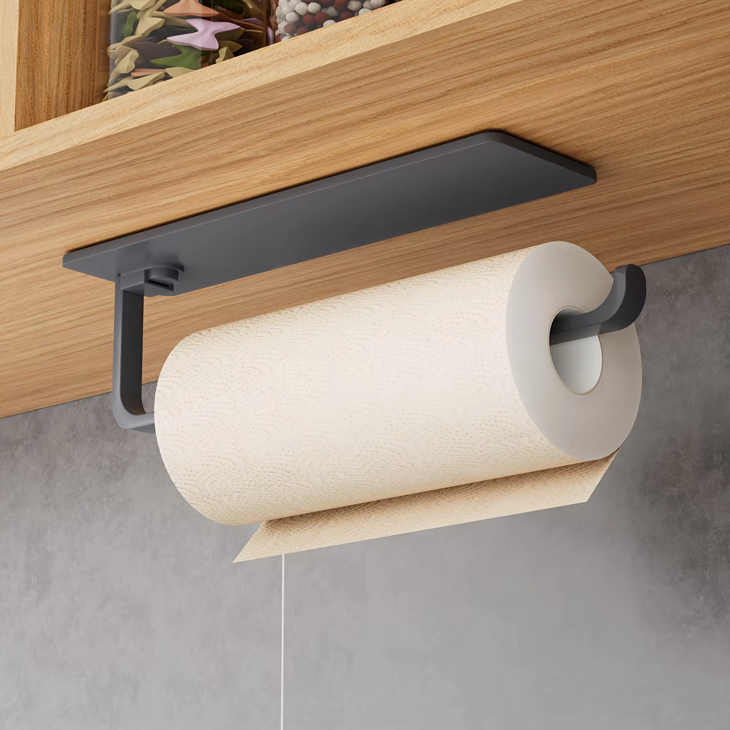 Support adhésif pour essuie-tout de cuisine, distributeur de papier toilette, rangement pour serviet