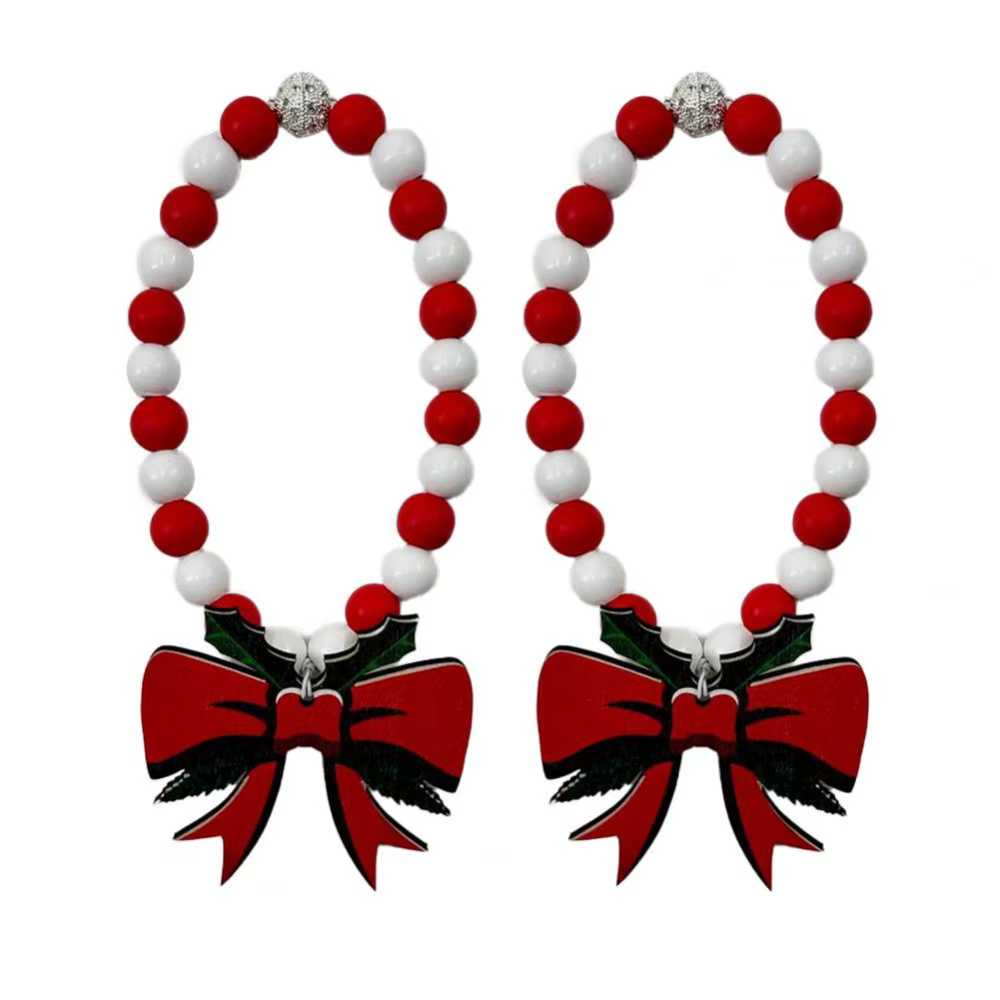 Attaches de rideaux de noël Style Boho, attaches de rideaux en perles de bois réutilisables, boucles